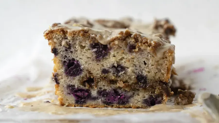 Blueberry Muffin Loaf with Brown Butter Glaze