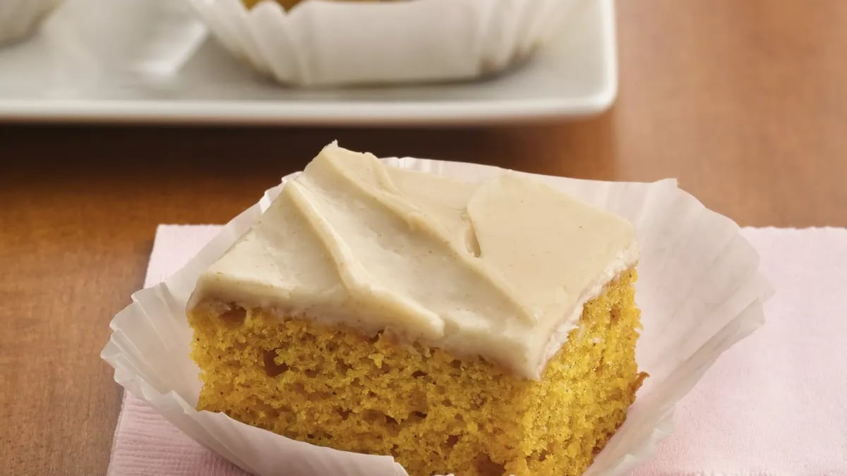 Orange-Spice Pumpkin Bars with Browned Butter Frosting