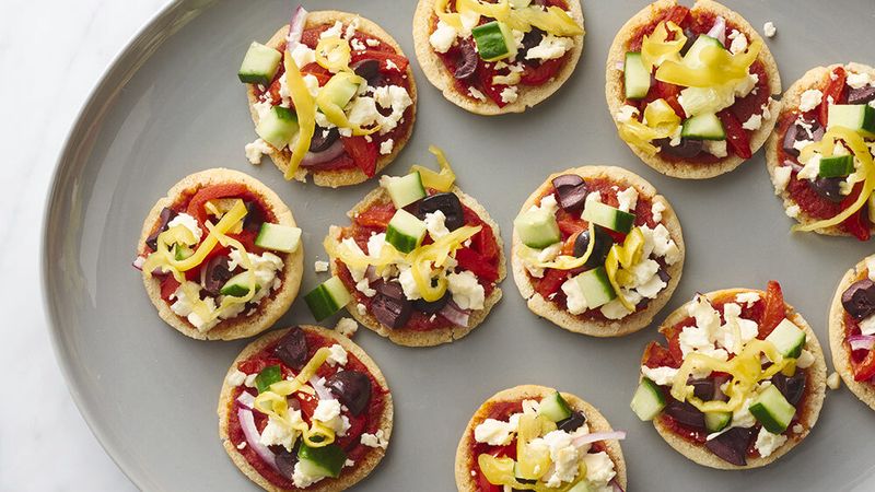 Mini Greek Pita Pizzas