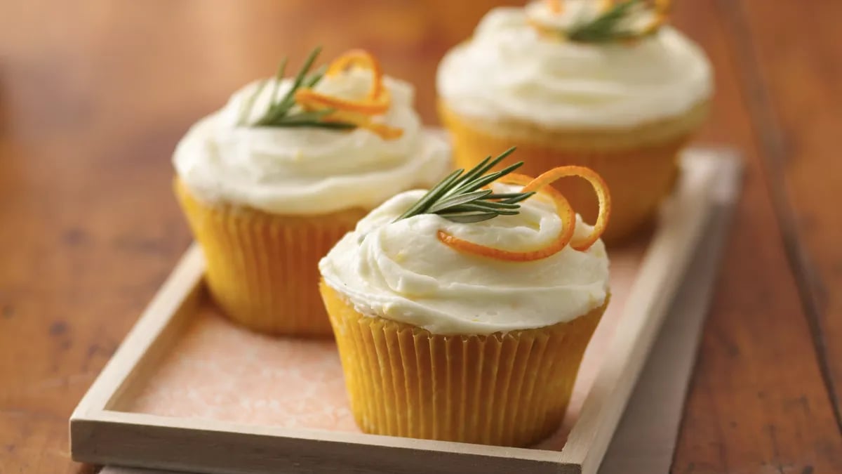 Orange-Rosemary Cupcakes