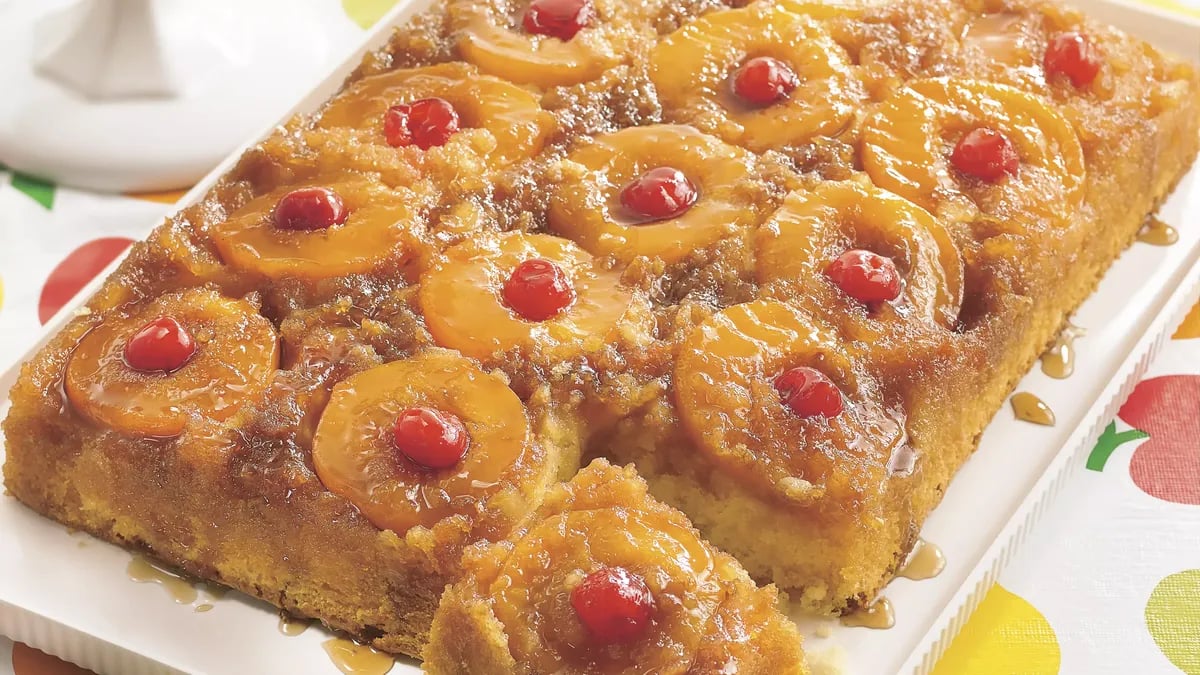 Peachy Pineapple Upside-Down Cake