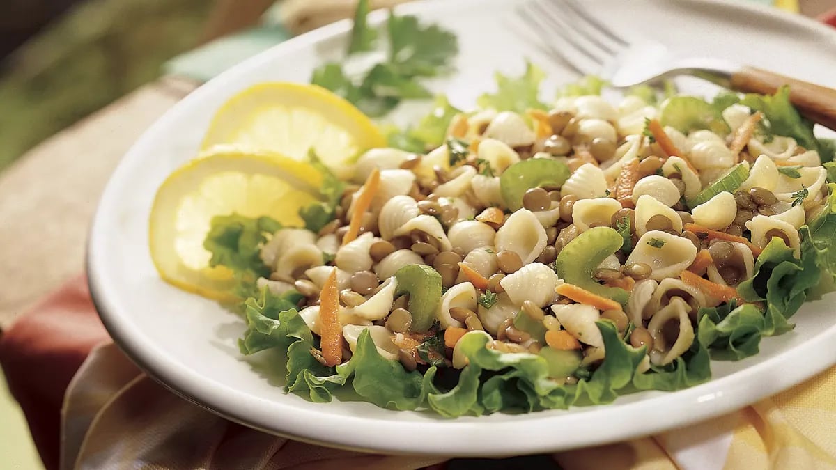 Lemony Lentil and Pasta Salad