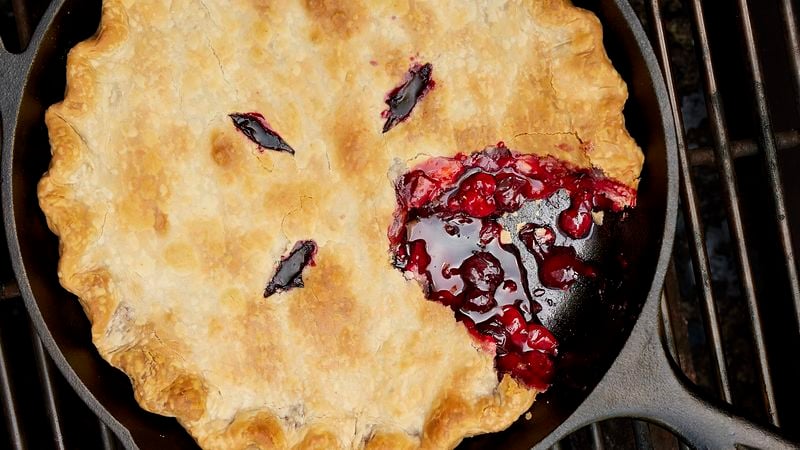 No Bake Raspberry Pie - The Wooden Skillet
