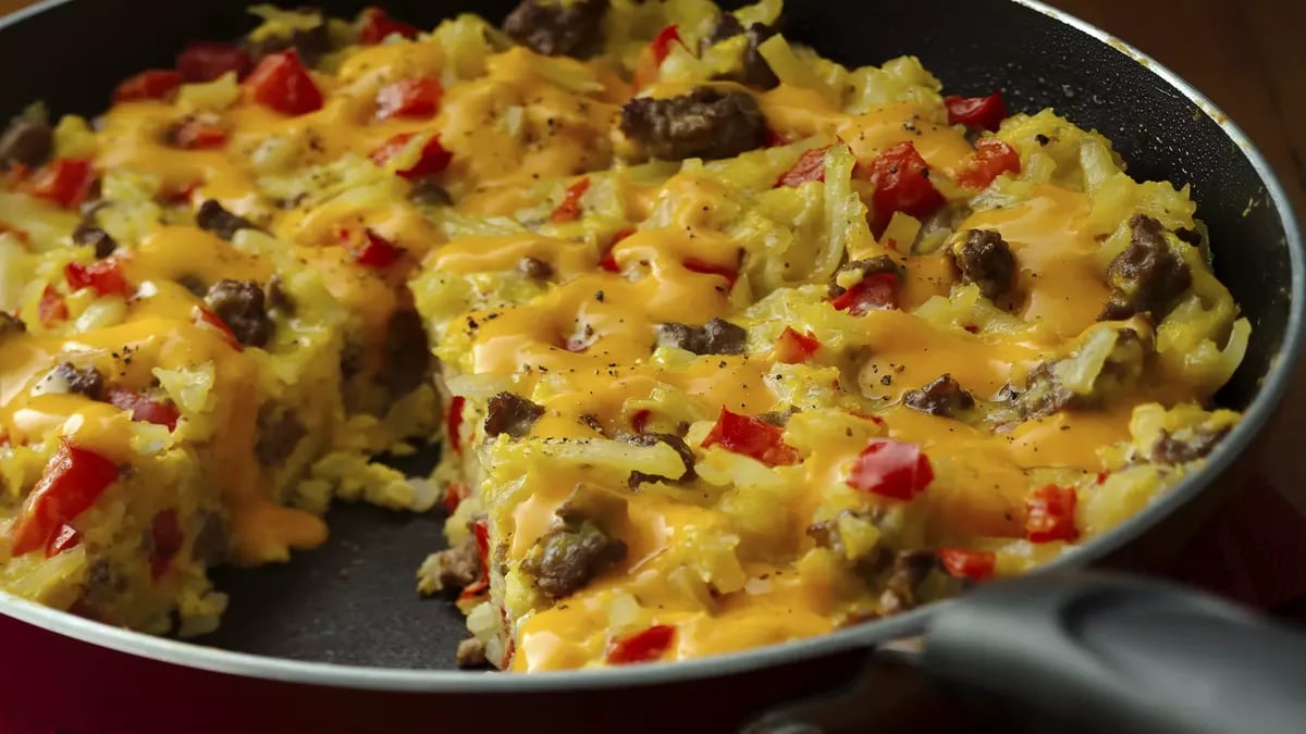 Cheesy Hashbrowns Frittata 