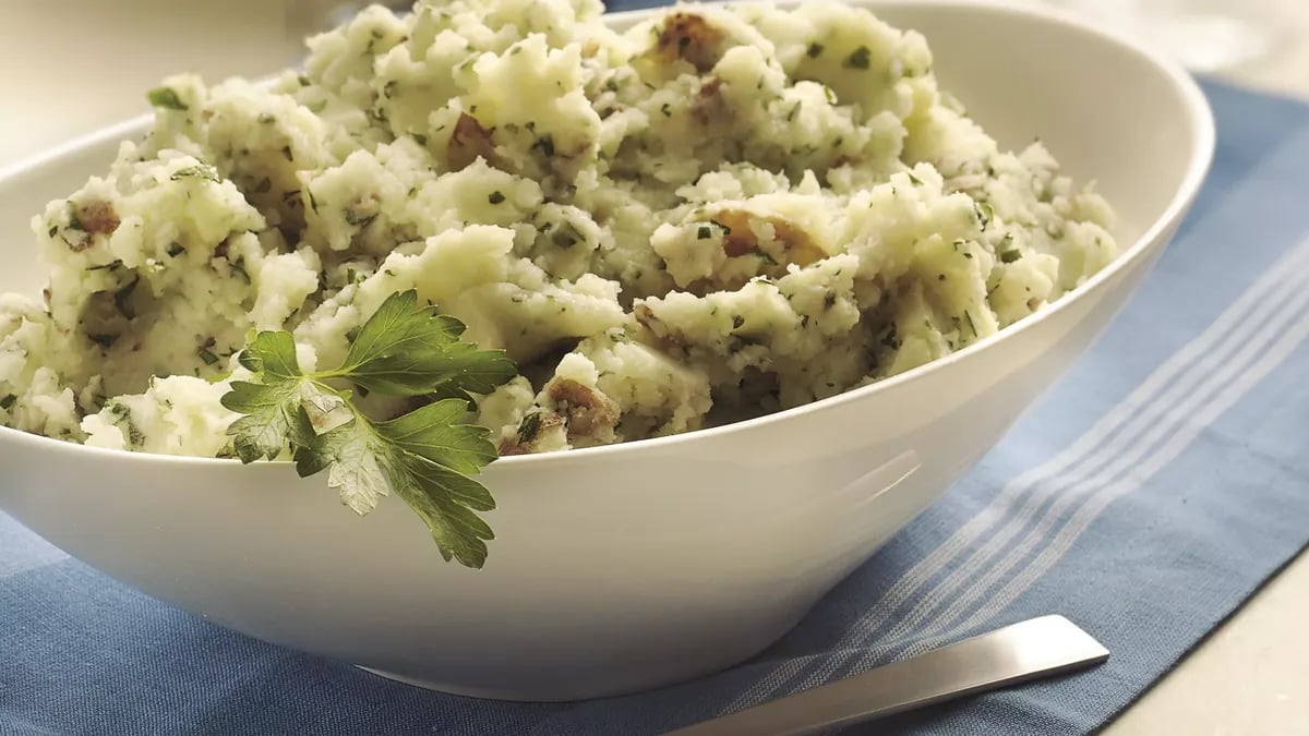 Parsley Smashed Potatoes