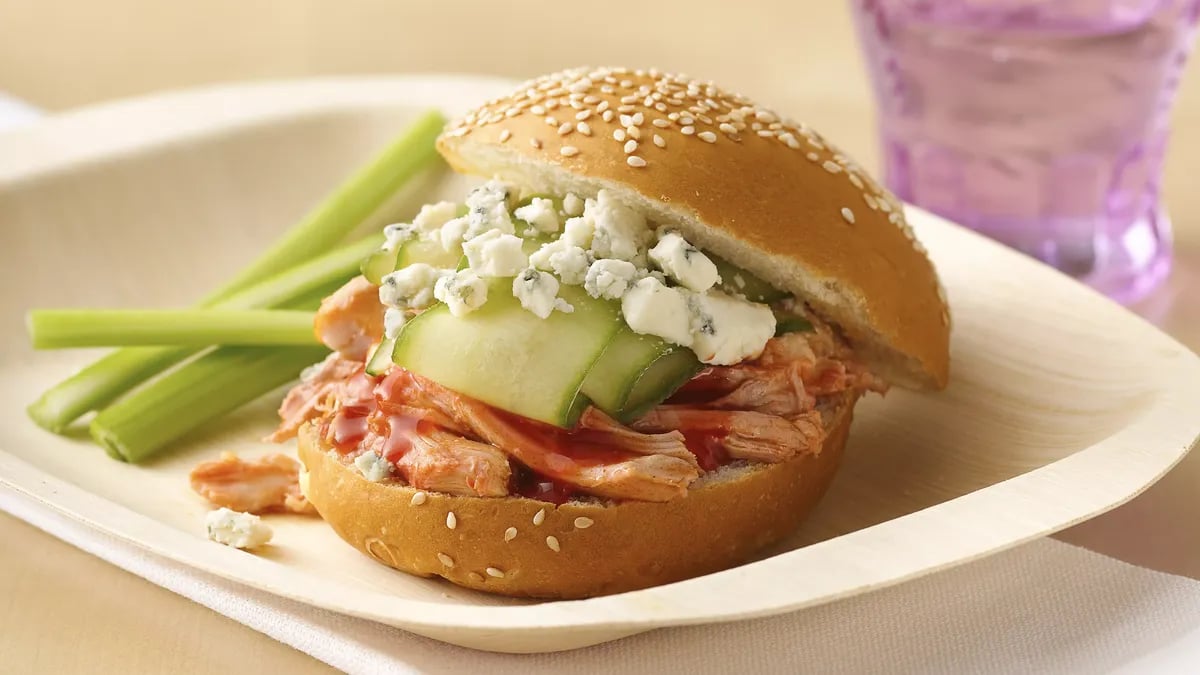 Slow-Cooker Buffalo Chicken Sandwiches