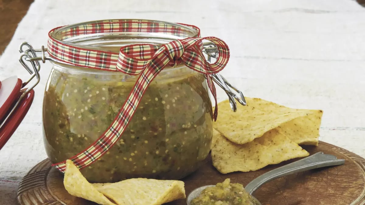 Roasted Tomatillo-Poblano Salsa