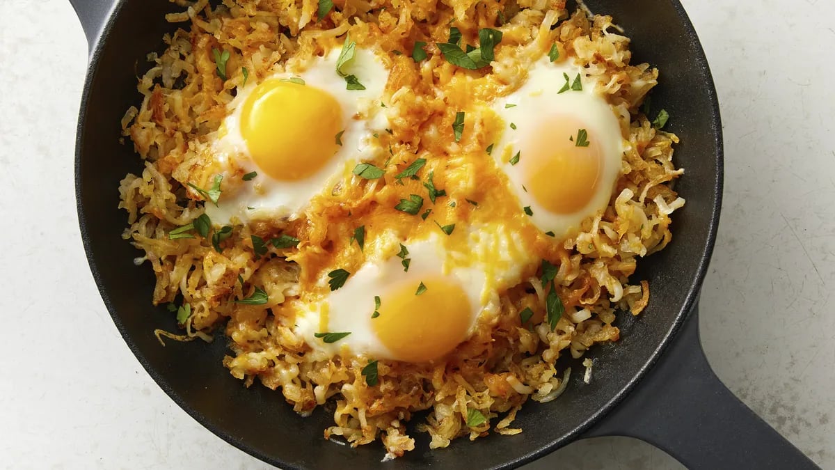 3-Ingredient Egg Breakfast Skillet