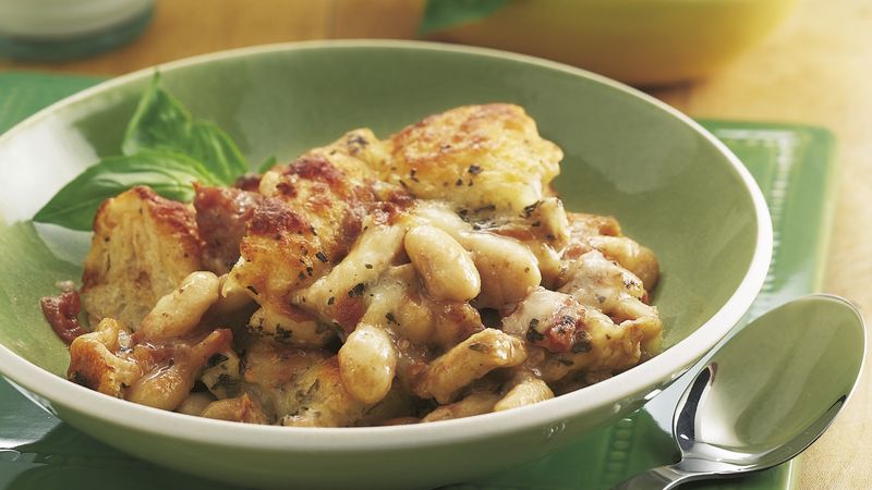 Chicken and White Bean Bruschetta Bake Recipe - Pillsbury.com