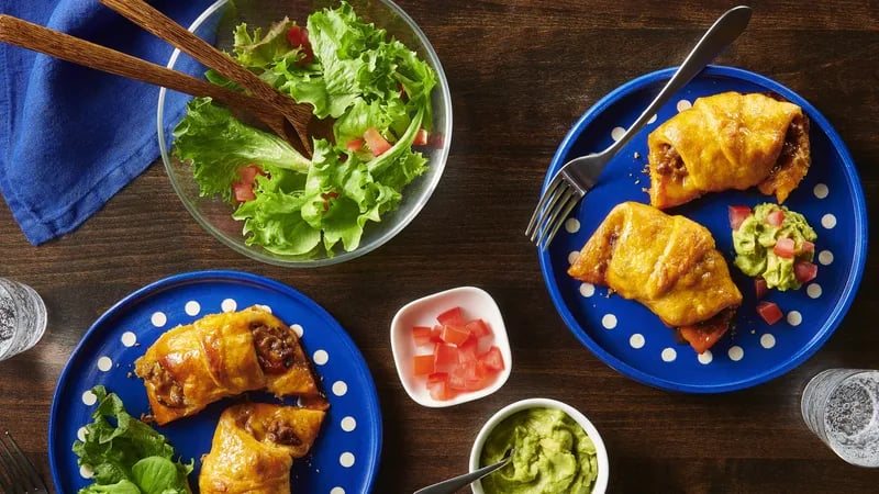 Beef Enchilada Crescents for Two