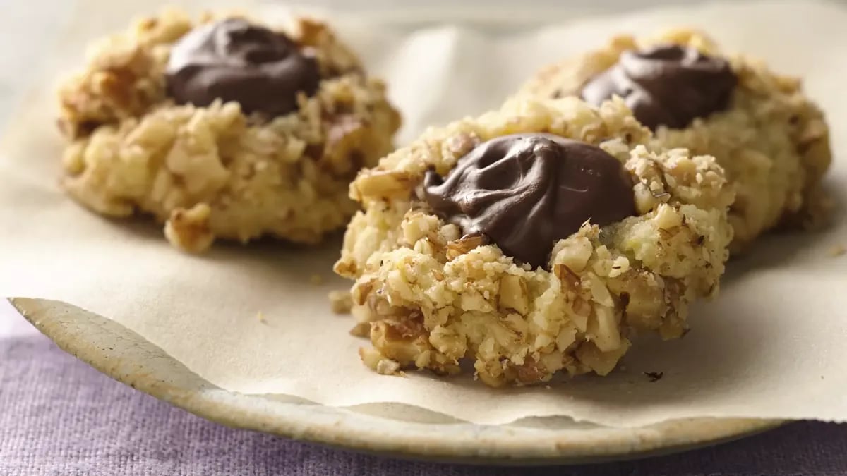 Orange Chocolate Hazelnut Thumbprints