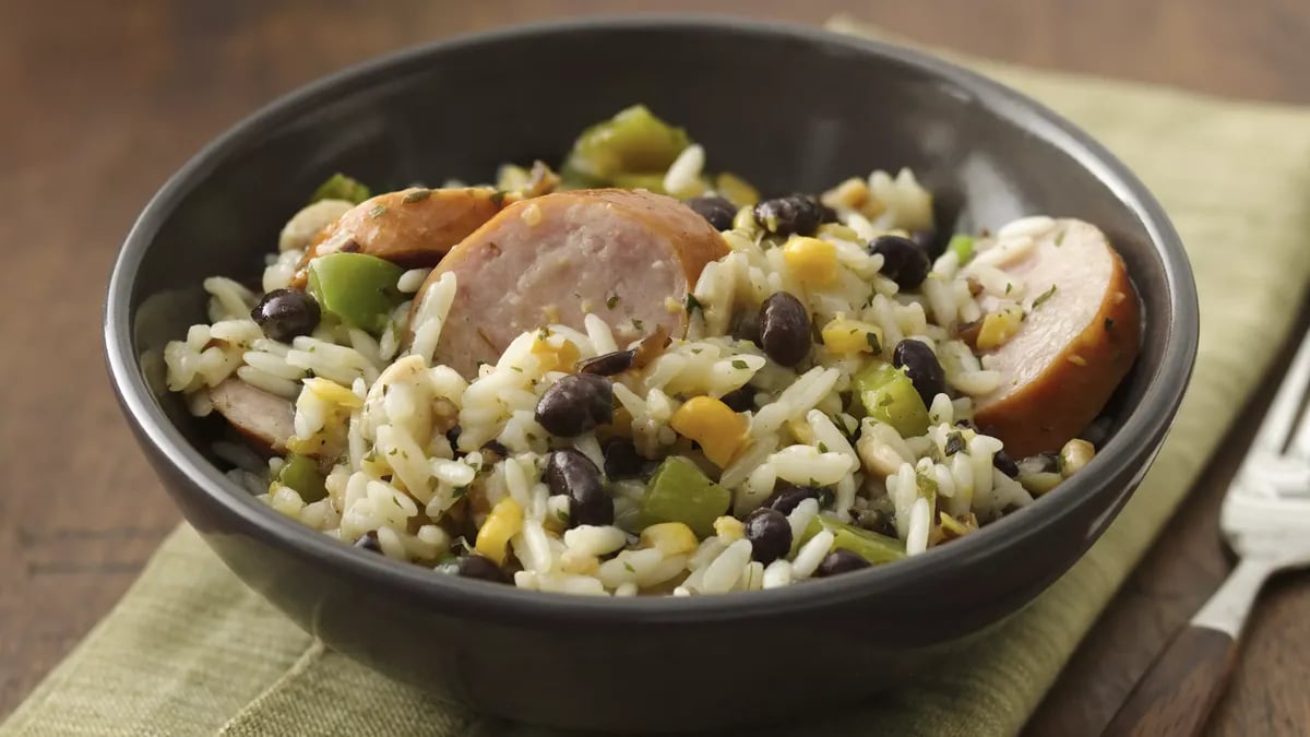 Sausage, Rice and Beans