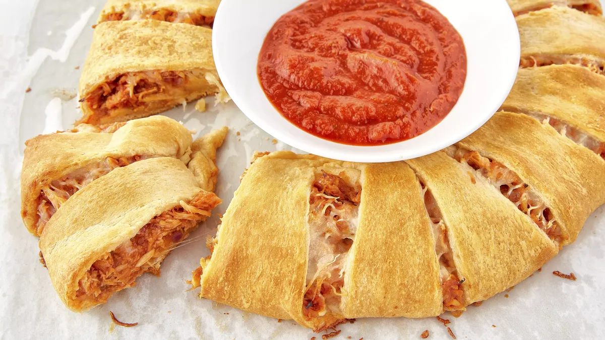 BBQ Chicken Pizza Crescent Ring