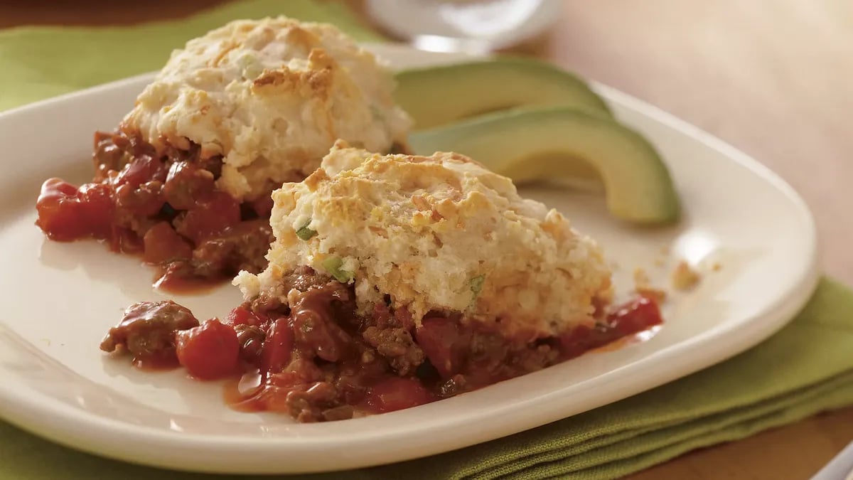 Salsa Beef Biscuit Bake