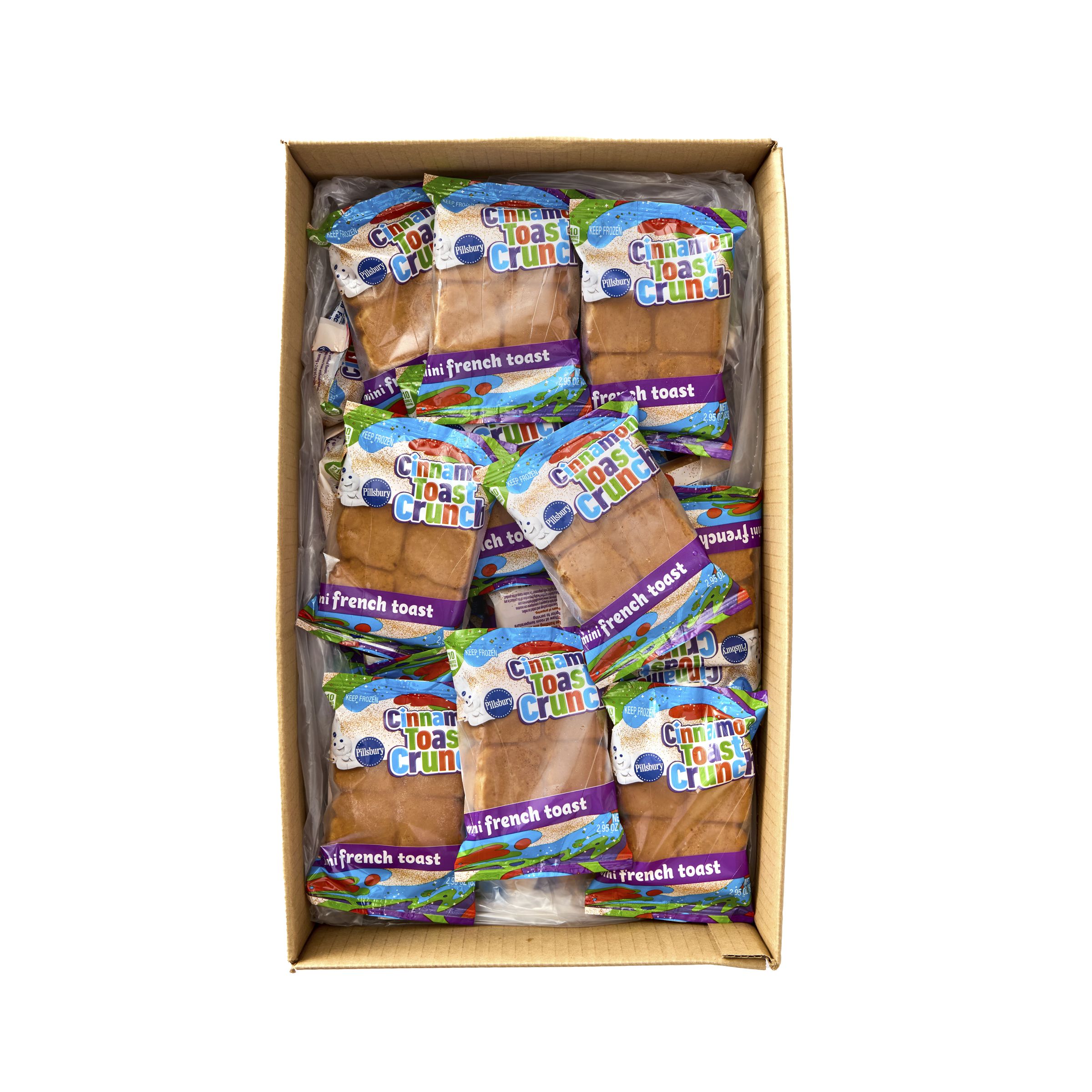  Open Case Pillsbury Frozen Meals Mini French Toast Cinnamon Toast Crunch (72 ct) 2.95 oz 