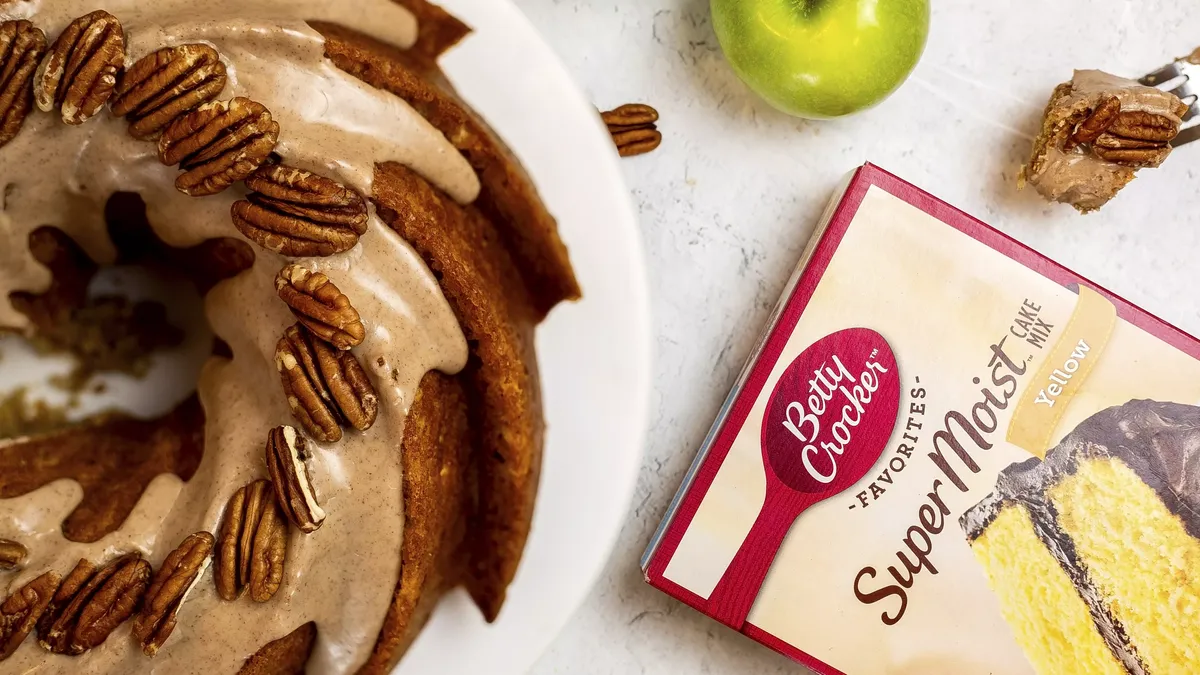 Apple Cider Doughnut Cake with Maple Cinnamon Glaze