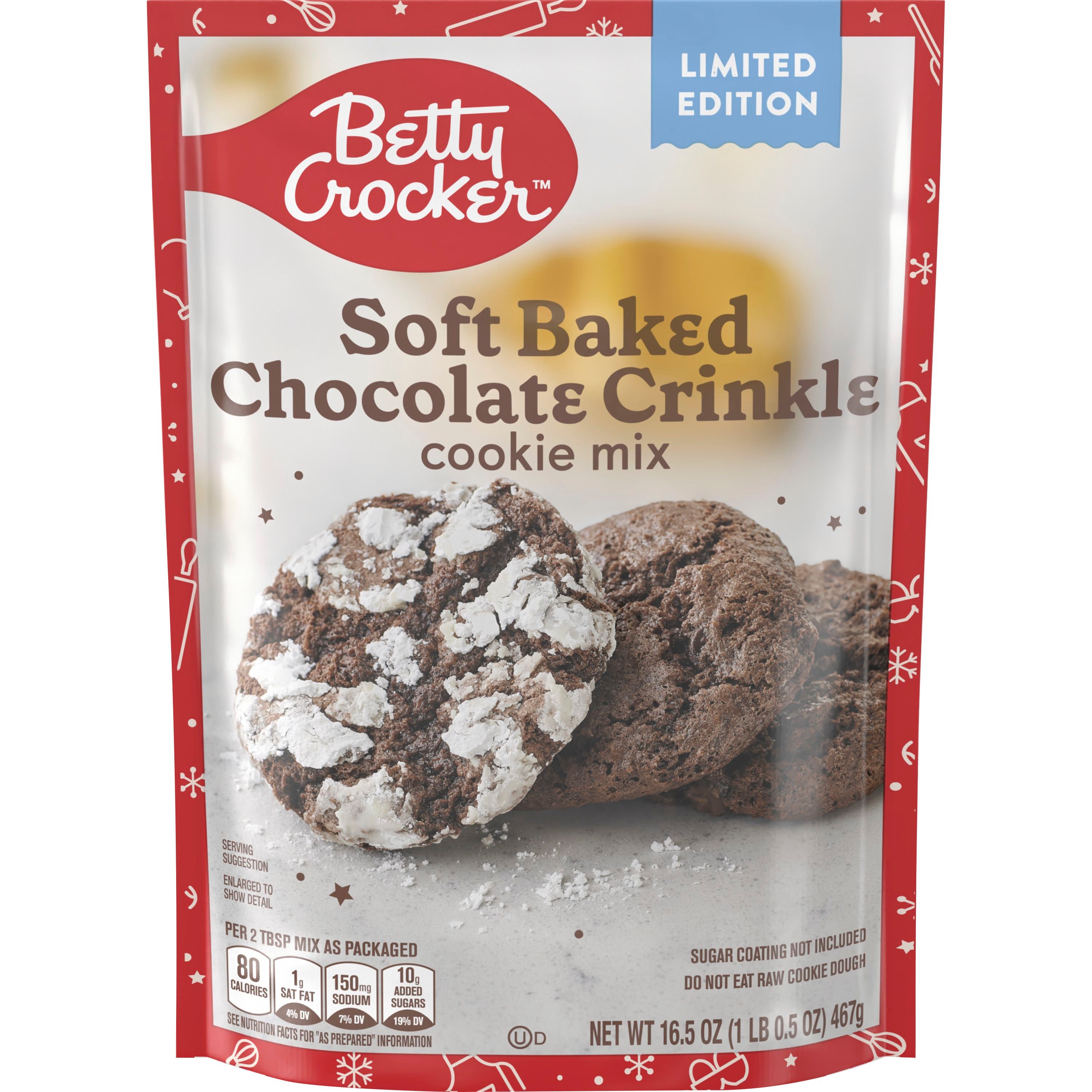 Betty Crocker Limited Edition Soft Baked Chocolate Crinkle Cookie Mix - Front