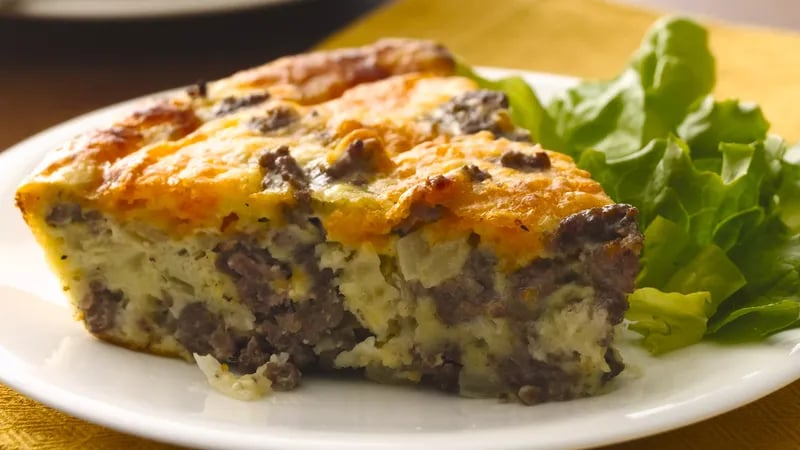 Gluten-Free Impossibly Easy Cheeseburger Pie