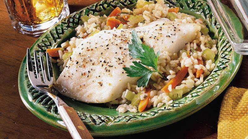 Skillet Fish and Vegetables