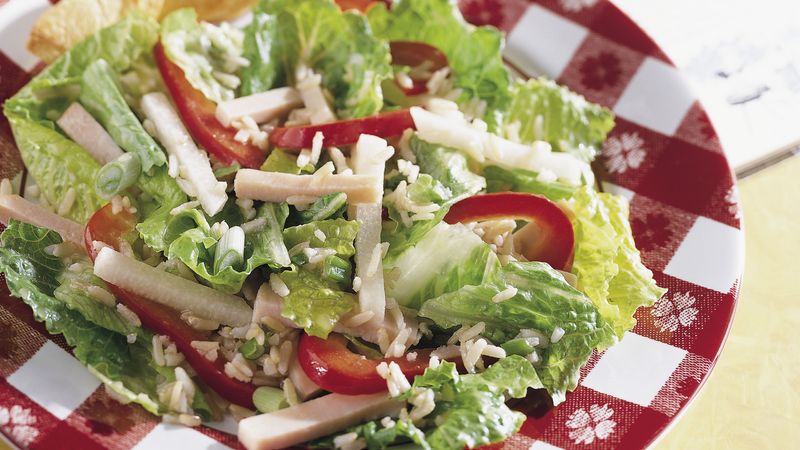Turkey Rice and Romaine Salad