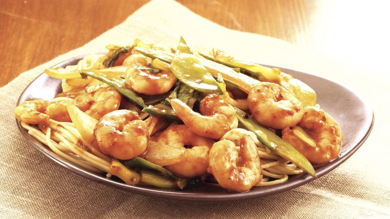Shrimp-Vegetable Noodle Stir-Fry