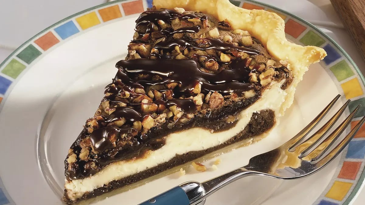 Cream Cheese Brownie Pie