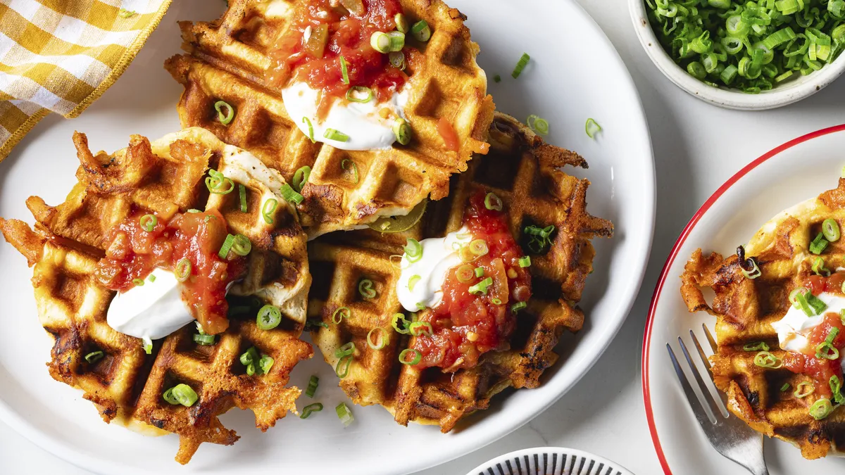 Jalapeño Cheddar Waffle Melts