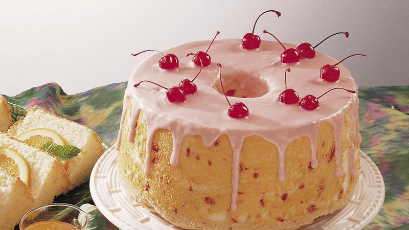 Low-Fat Cherry-Almond Angel Cake 