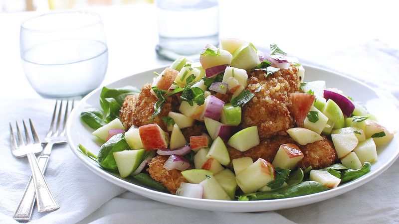 Crispy Chicken with Apple Salad