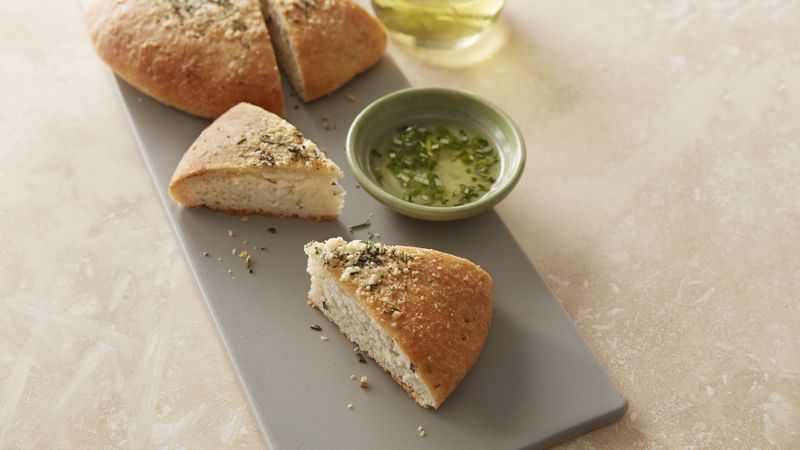 Small Batch No-Knead Rosemary-Parmesan Bread (Cooking for 2)