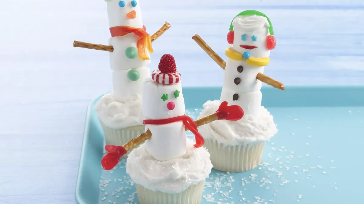 Snowman Cupcakes