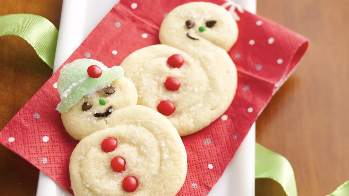 Spiral Snowman Cookies