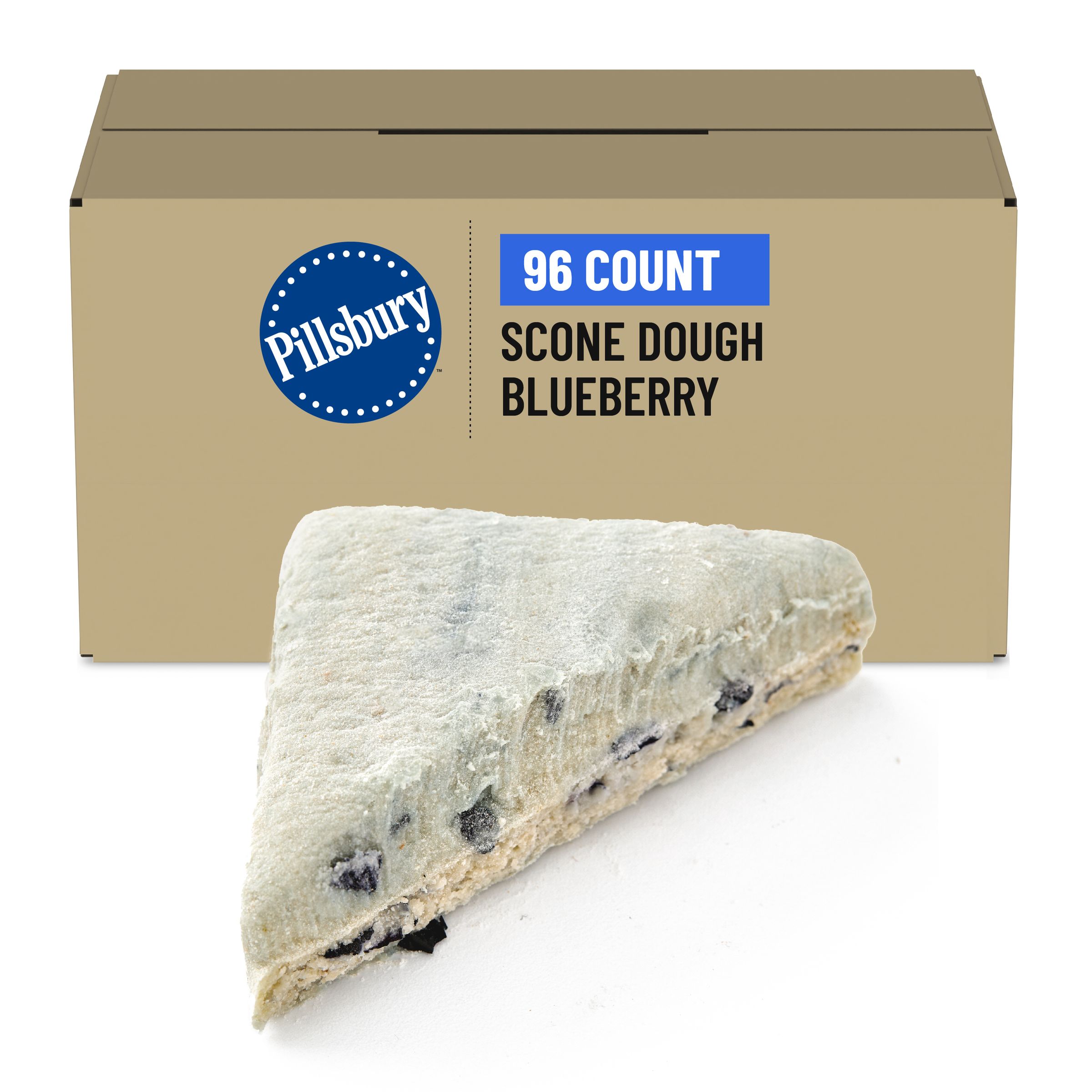  Case Optimized Hero Pillsbury Frozen Scone Dough Bulk Place & Bake Blueberry 96/3.75 OZ
