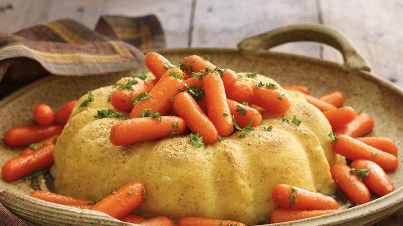 Corona de Puré de Papas con Zanahorias Glaseadas