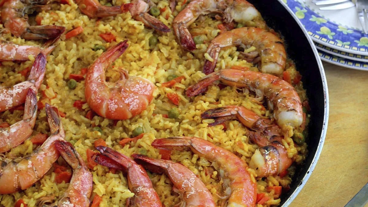 Shrimp and Brown Rice Paella