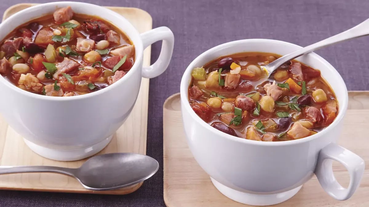 Slow-Cooker Heavenly Ham and Bean Soup