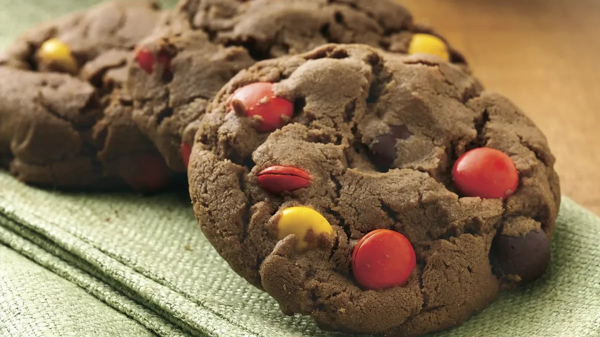 Chocolate-Peanut Butter Candy Cookies