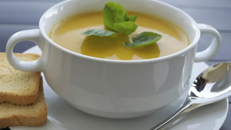 Cream of Pumpkin Soup with Chicken