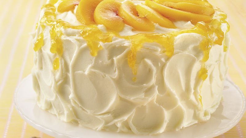 Peaches and Cream Layer Cake Recipe - BettyCrocker.com