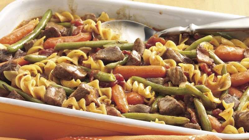 Beef, Bacon and Noodle Bake