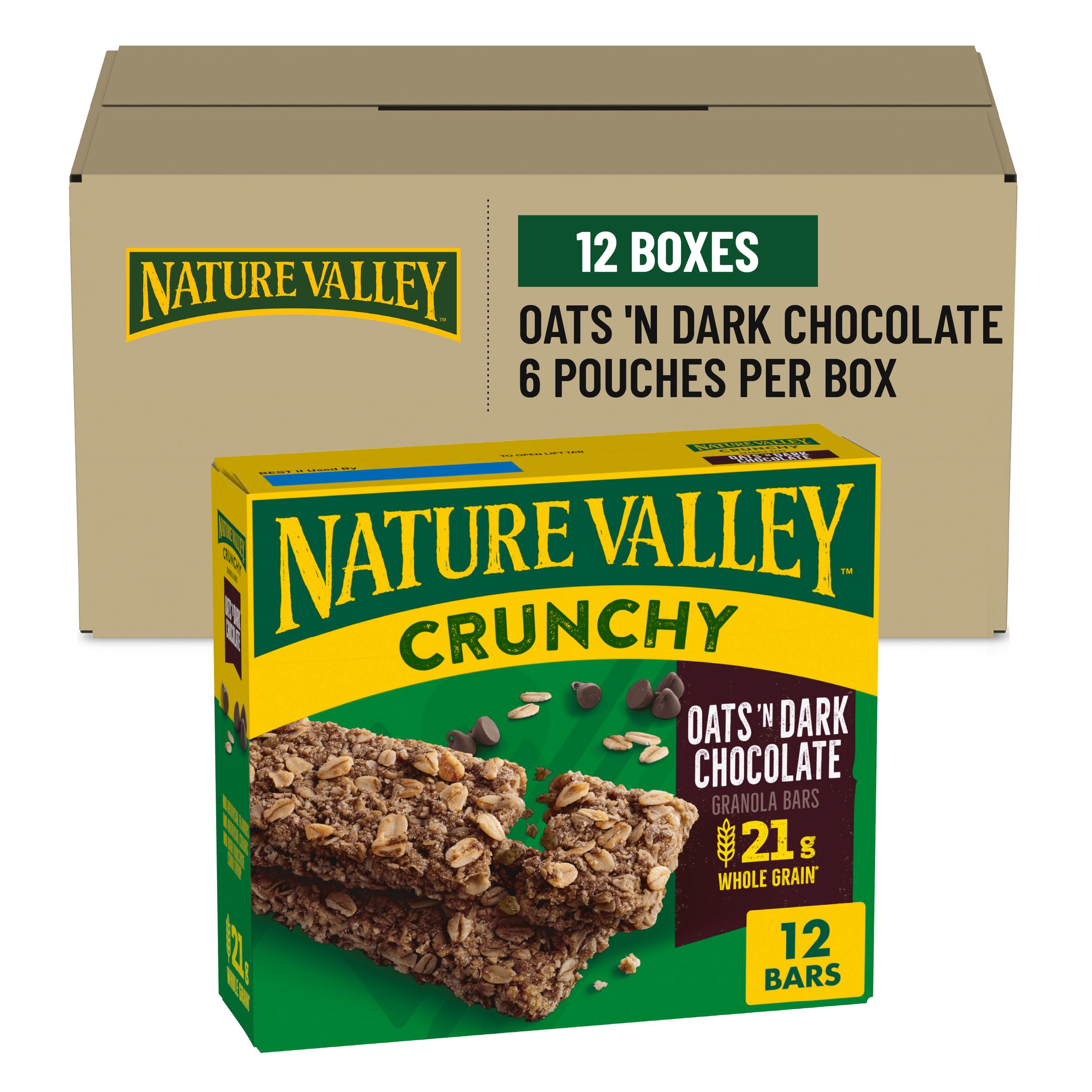  Case Optimized Hero Nature Valley(TM) Crunchy Granola Bars Oats 'n Dark Chocolate (6 ct) 1.49 oz