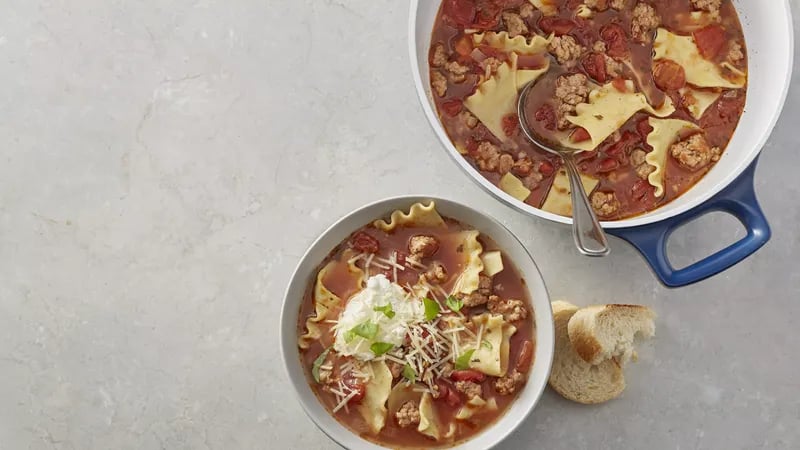 One-Pot Lasagna Soup