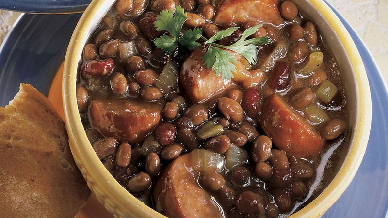 Spicy Sausage-Cranberry-Baked Bean Ragout