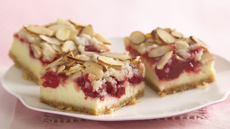 Almond Streusel-Cherry Cheesecake Bars
