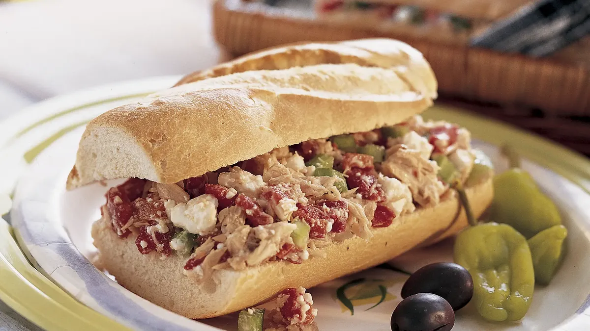 Greek-Style Tuna Salad Sandwiches