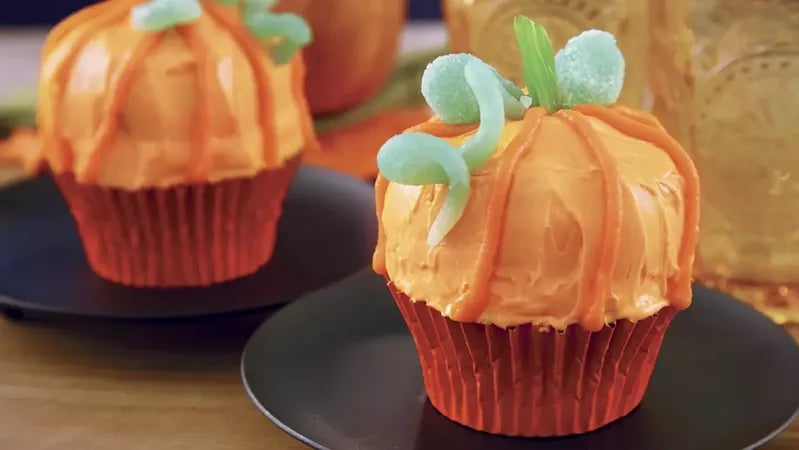 Harvest Pumpkin Cupcakes