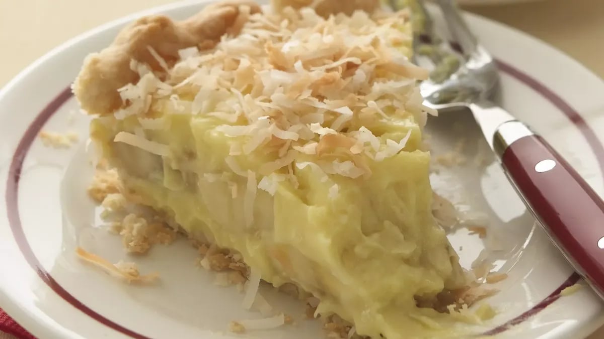 Banana-Coconut Cream Pie with Buttermilk Crust