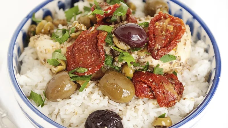 Mediterranean Chicken with Mixed Olives