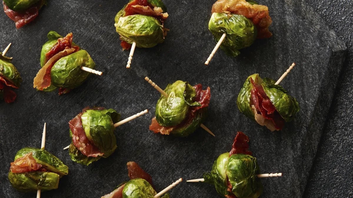 Roasted Brussels Sprouts and Prosciutto Bites