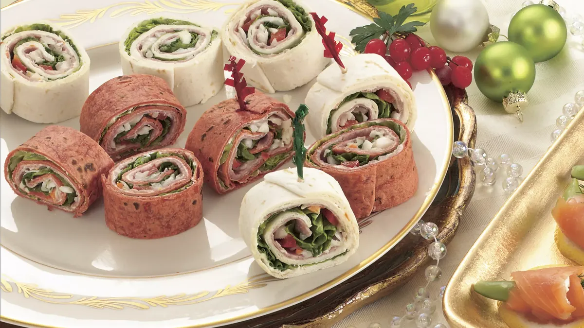 Salami Veggie Pinwheels